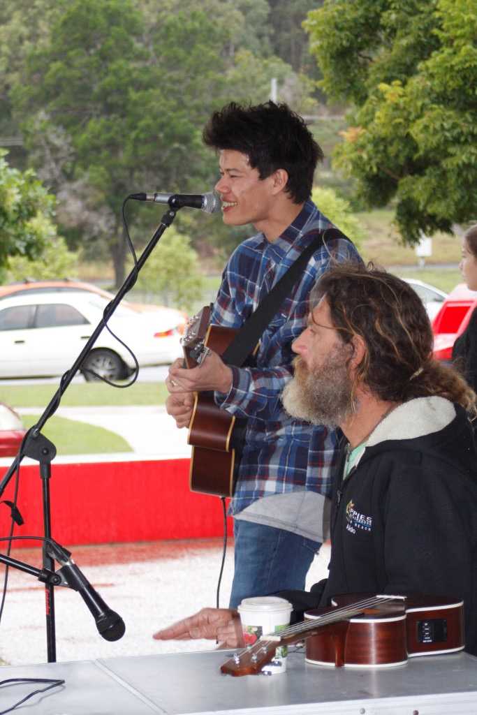 Performers Shane Andersen and Adrian Van de vorst wowed at the Pig Day Out