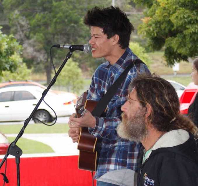 Performers Shane Andersen and Adrian Van de vorst wowed at the Pig Day Out