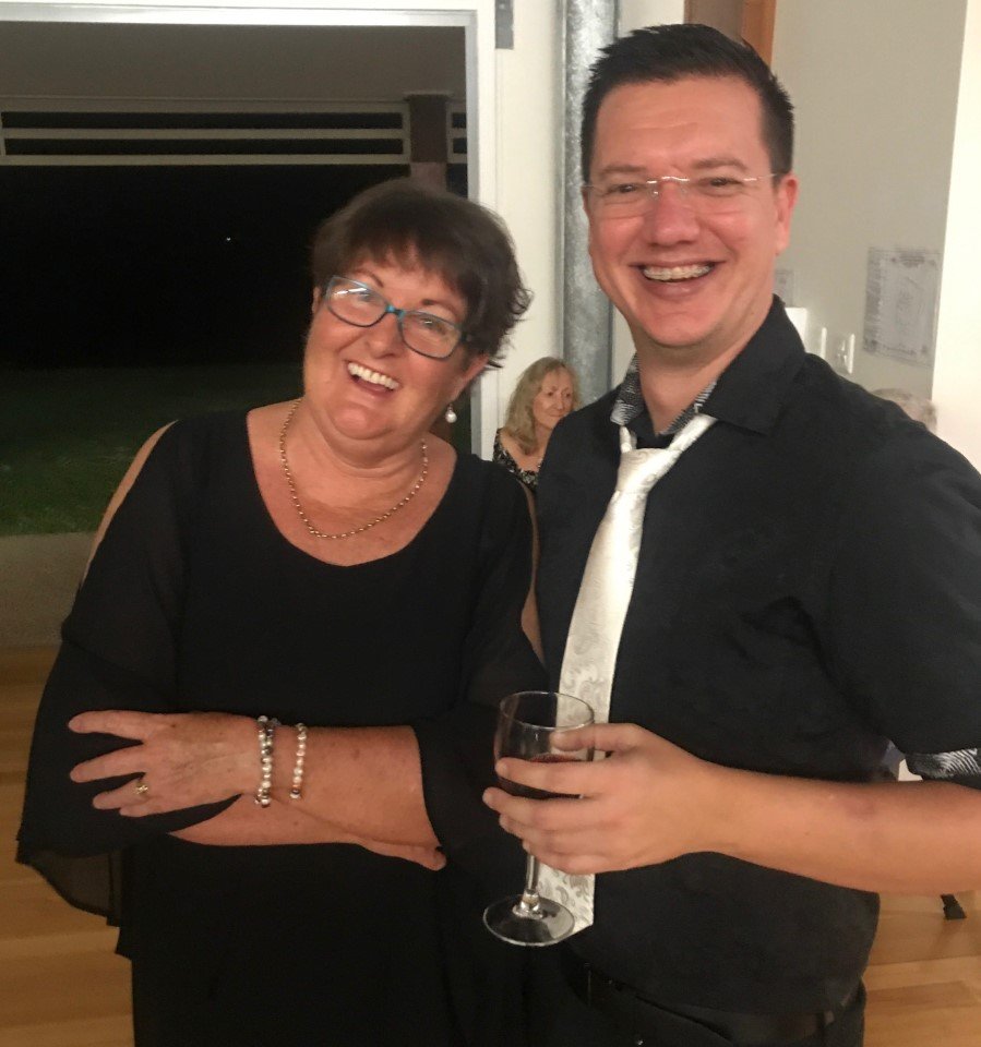 Kerry Fullarton and Andrew Hawkins looking classy at the 2018 Arty Ball