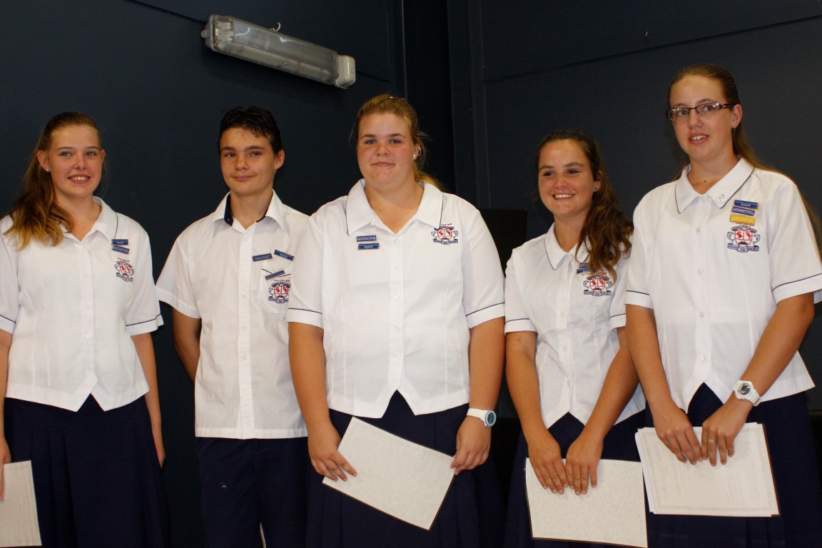 Senior Captains Jessica-Leigh Wharton , Nick Bradley, Kiara Wilson, Chloe Bell, Julia Allen-Best