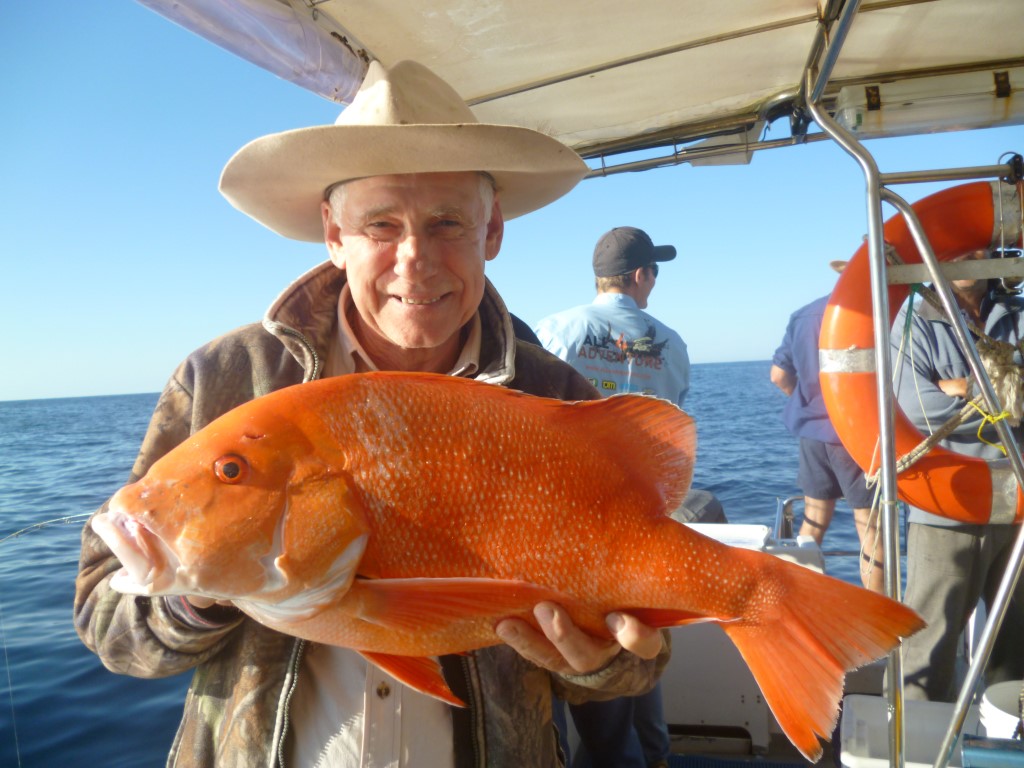 First time offshore and Alan lands a red