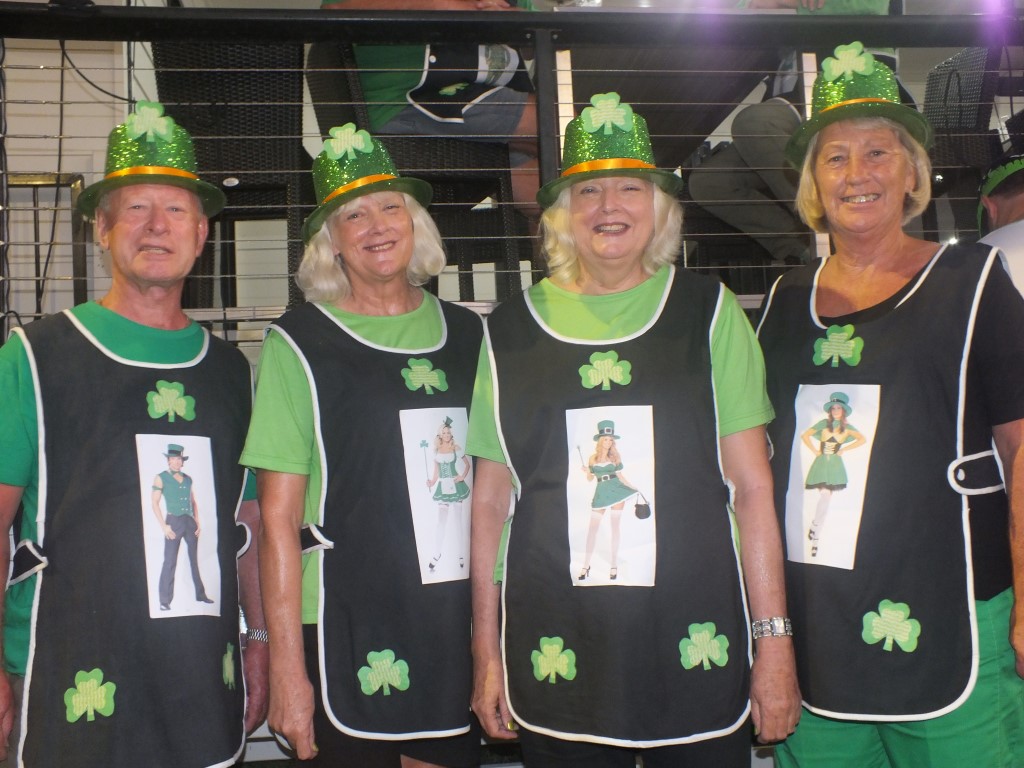 Community Centrefold members Kerry Rickards, Coralie Leslie, Collette Archibald and Helen Brown tied for best St Patty's Day costume