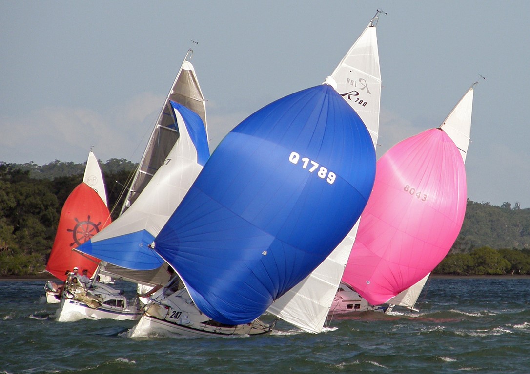 Heading for the finish at Garry’s Anchorage on Leg 1