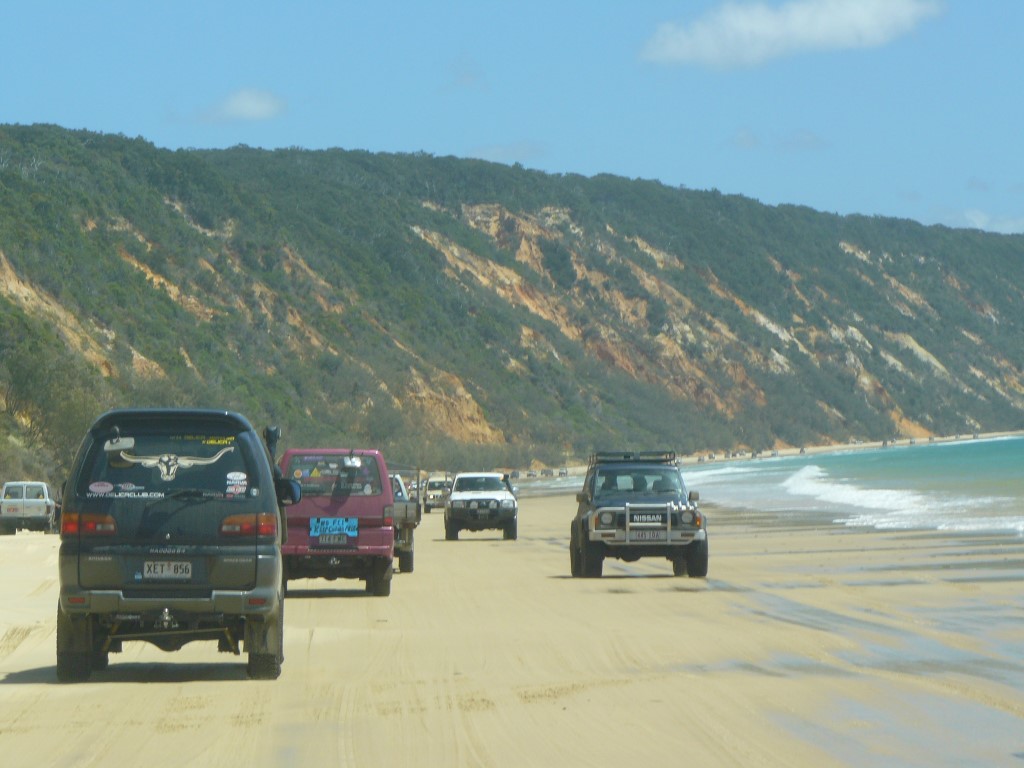 The 4WD protest to Double Island Point, 2009