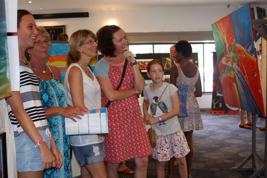 Locals and visitors can enjoy viewing the 2016 Brushes by the Sea Art Festival at the Sports Club this month