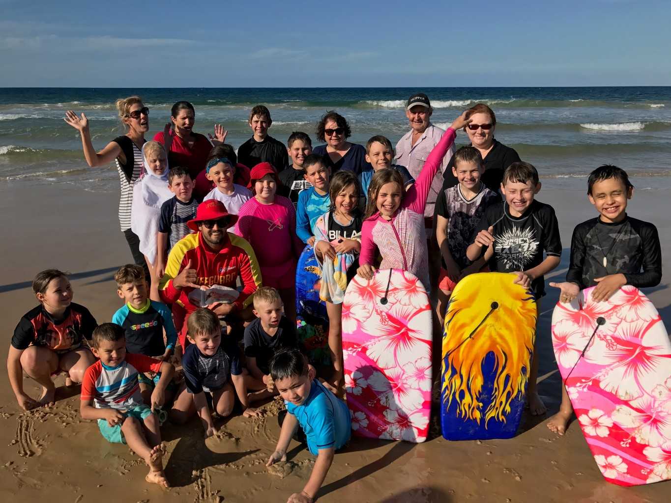 The first day it was straight to the beach with some lessons from lifeguard Liam Toohey