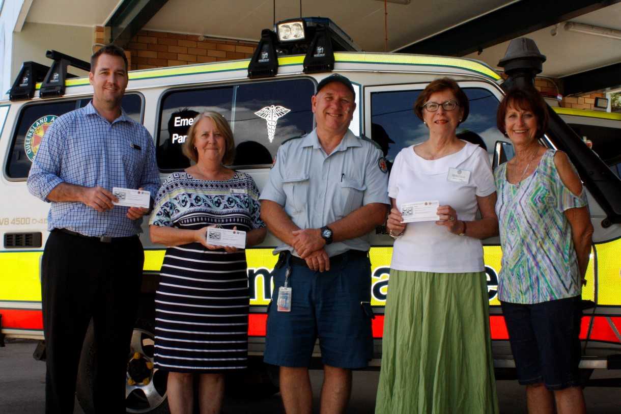 School Principals, Micheal Grogan (RBSS) and Desley Kirby (TCB), were briefed on the local button battery ingestion risks by Wilbur Fahey, Officer In Charge, TCB Ambulance, and CCLAC members Cheryl Zunic and Cherie Mason last month