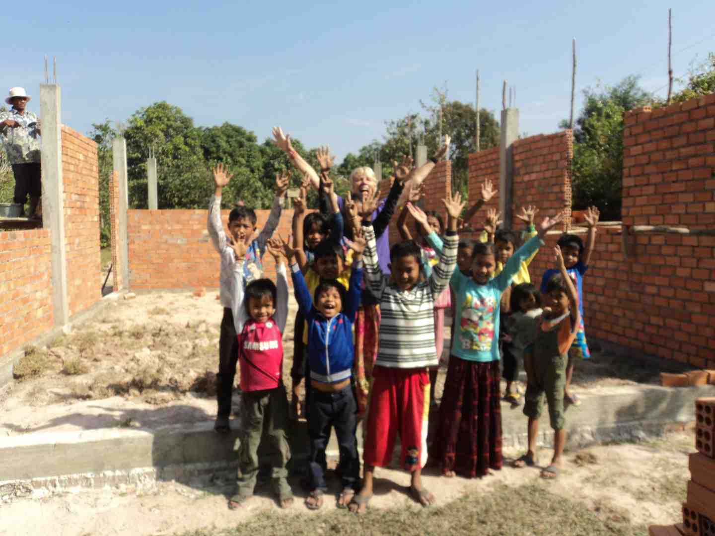 The new school’s humble beginnings at Kampot in 2014