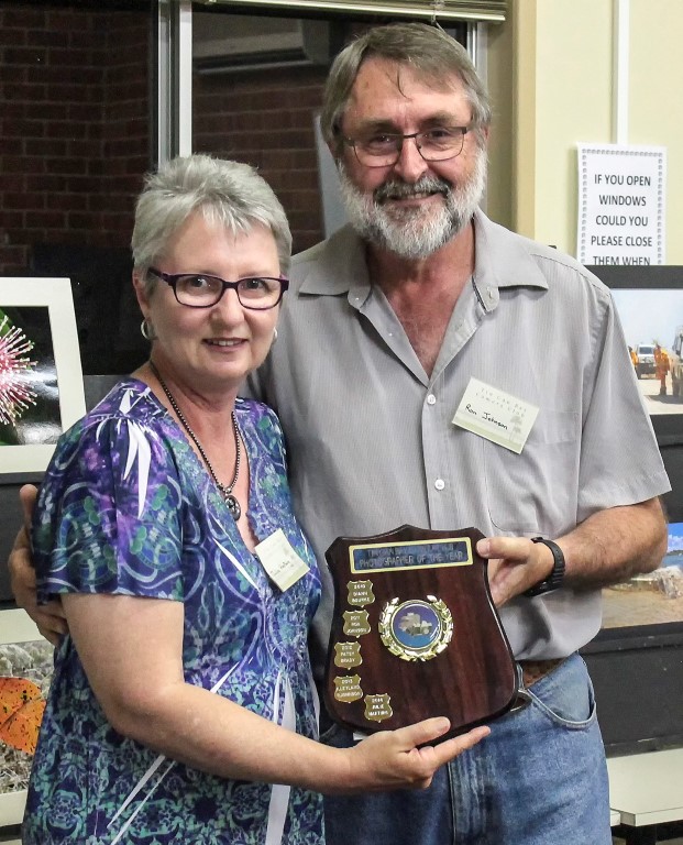 Ron Johnson presents A Grade Print Award to Julie Hartwig