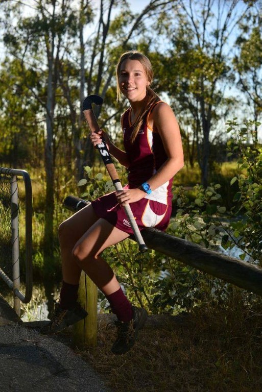 State representative for hockey, Chloe Dredge from Rainbow Beach