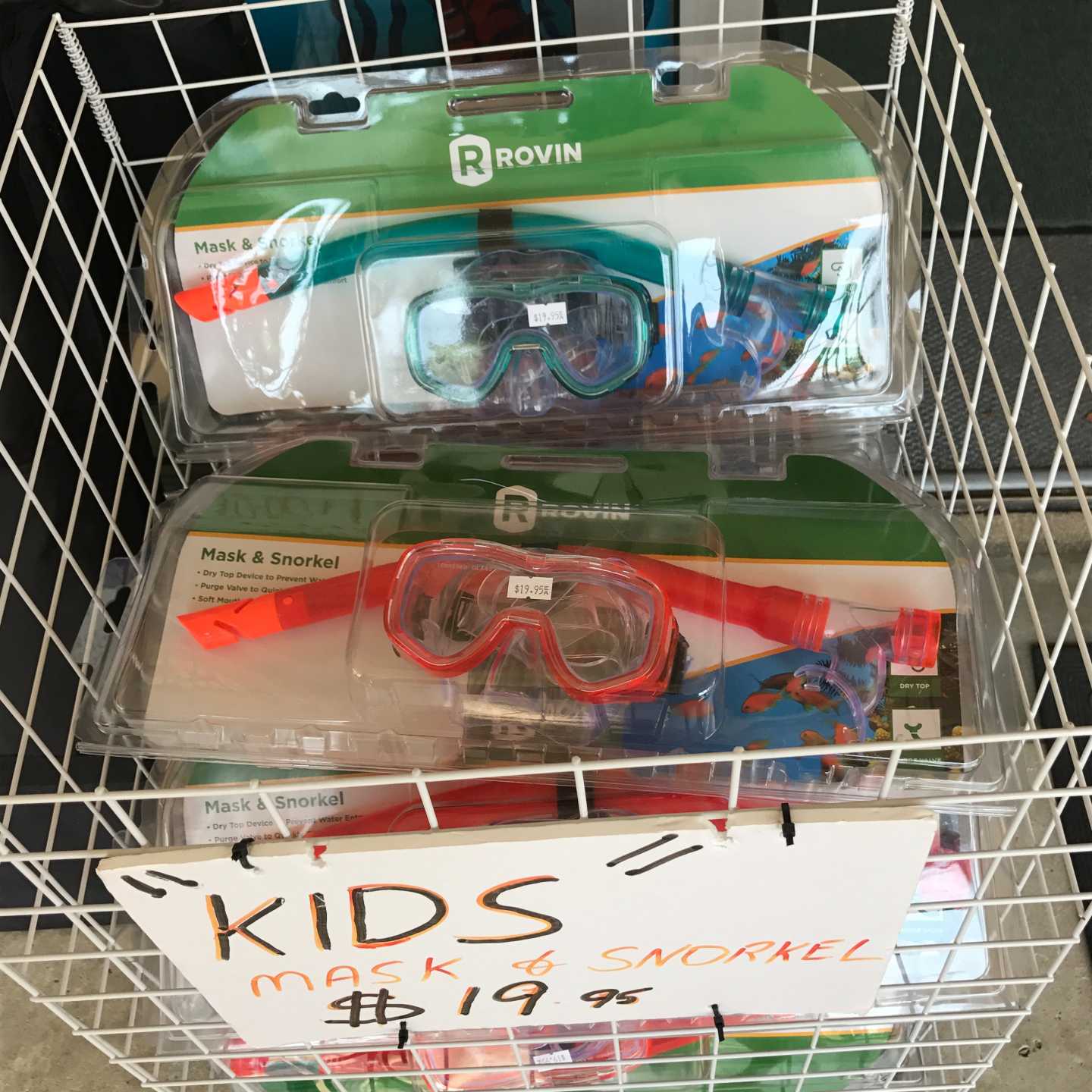 KIDS SNORKEL SETS &#36;19.95