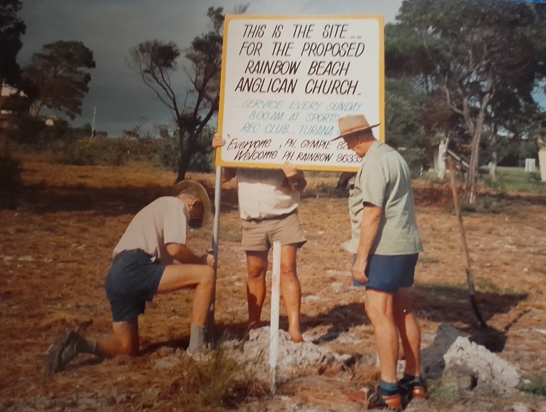 First activity on church block in 1993. Photo supplied by Lyn Bleakley.