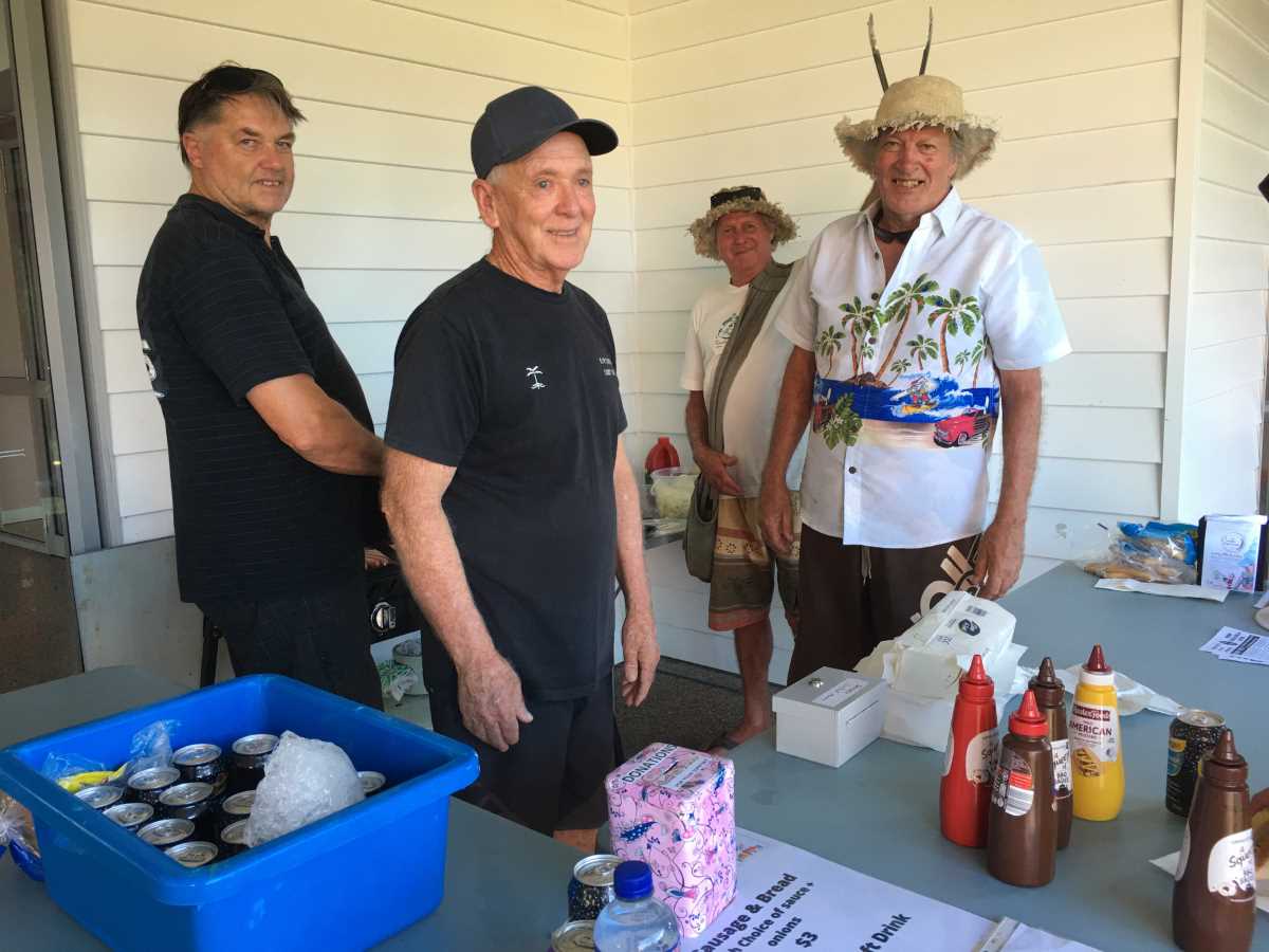 Our famous Barbie Boys Peter Leslie, Terry, Murray Sambell and Neil Smith having a bit of fun volunteering