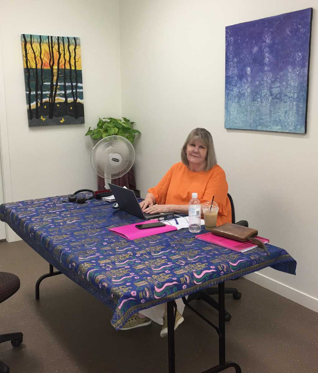 CIRS APM employment client service officer Beth in the new-look meeting room