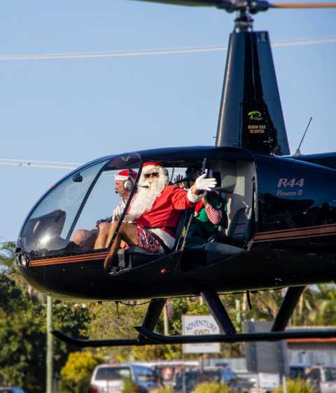 CIRS - Santa arriving Rainbow Beach-style