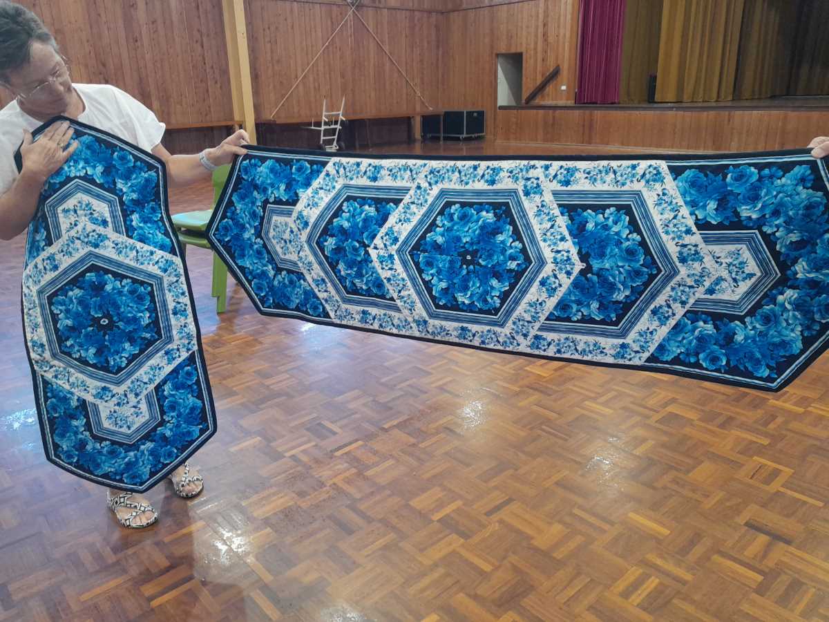 Beautiful table runners made by Jo.