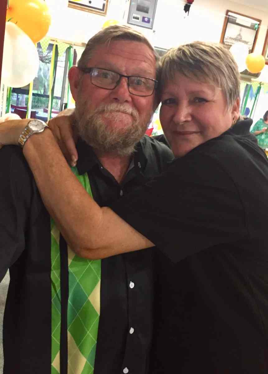 The heart of Tin Can Bay RSL: President Don with wife and Sub-Branch Events Coordinator Viv