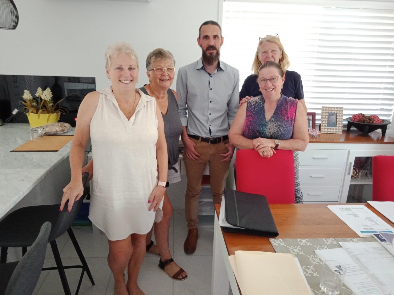 Di Warren - secretary, Julie Collins - treasurer, Nathan Hammond - MOWQ, Robyn Saul - president, Julie Thorne - assistant treasurer
