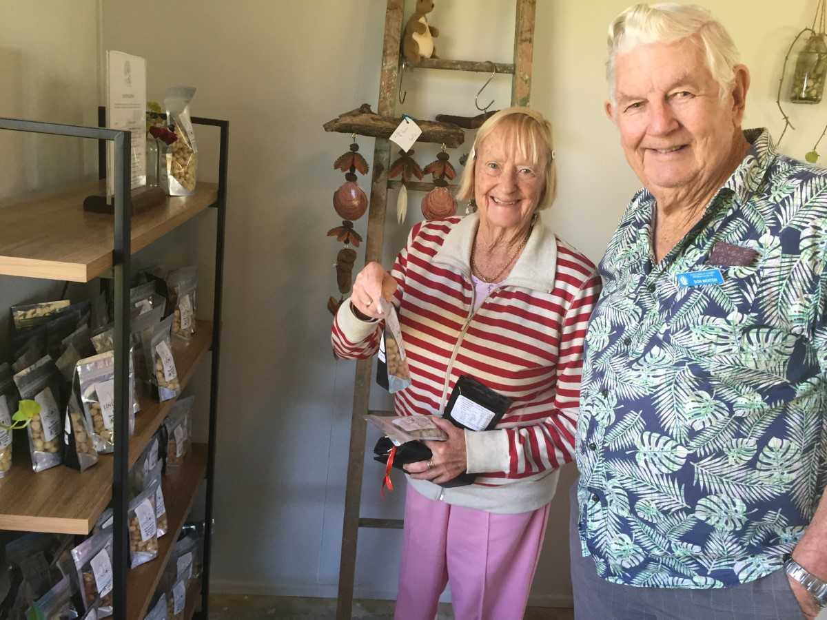 Probus - Don and Judy select goods from the Lindols Farm Shop