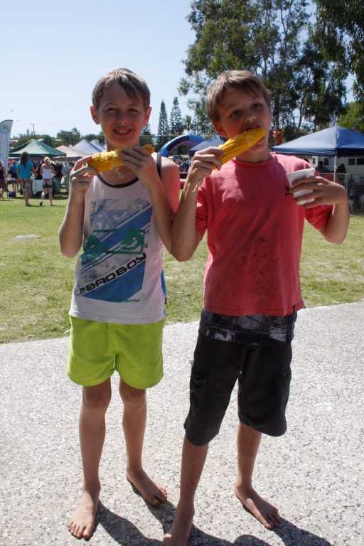 Fun for all ages - Tristan Sik and Clive Crowley enjoy last year's Spring Festival