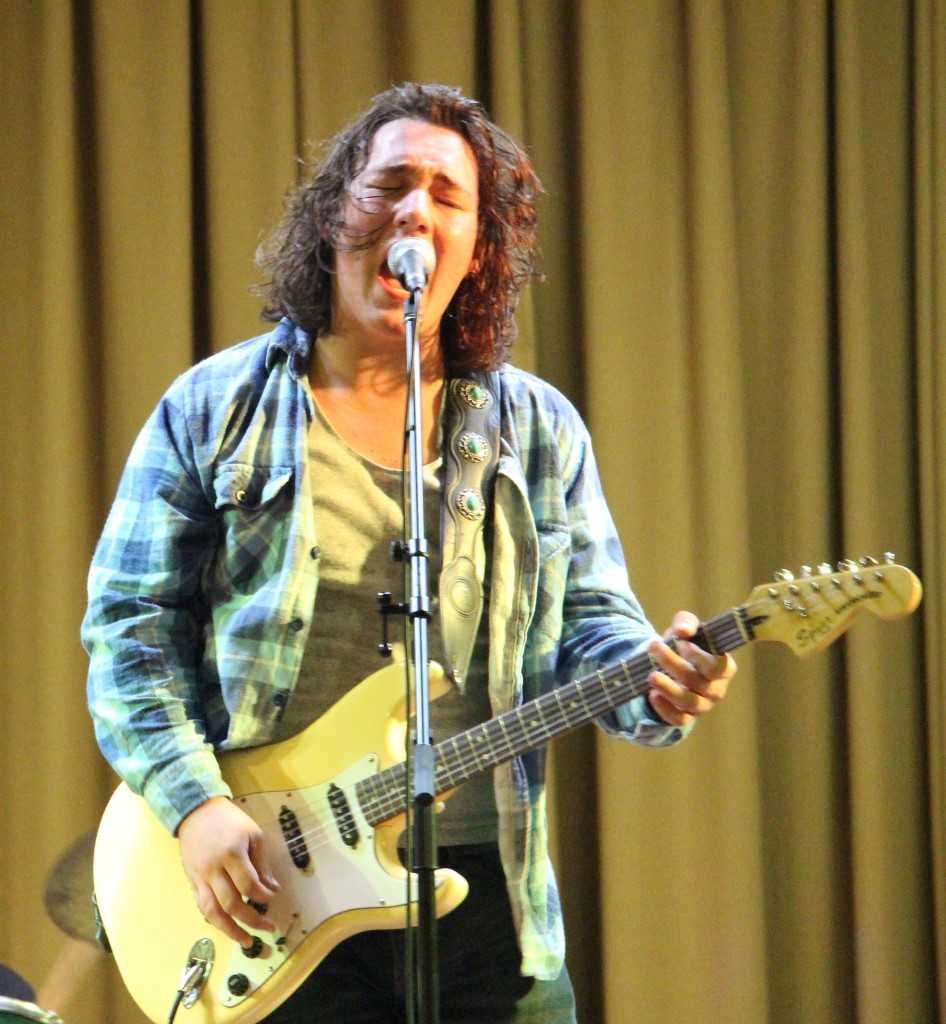 Braden Gray belts out the lyrics at the Sound of Teen Spirit concert 