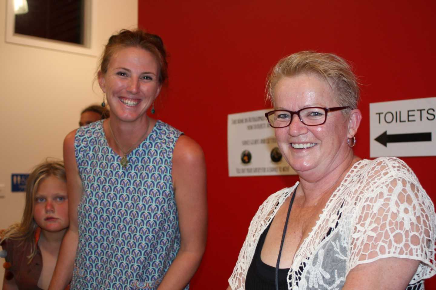 Thanks Brooke Bignall  for giving us such a lovely night - at the door with sidekick, Barb Rees