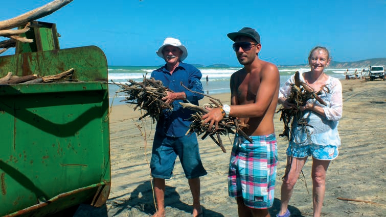 People Power clear the beach