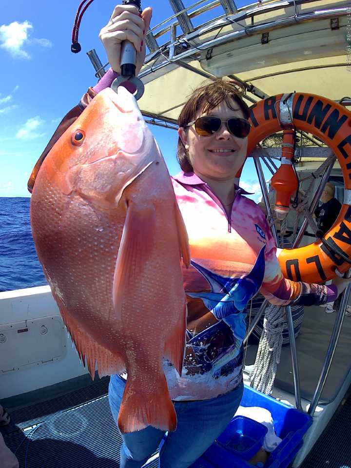 Linda was very happy with her first legal Red Emperor