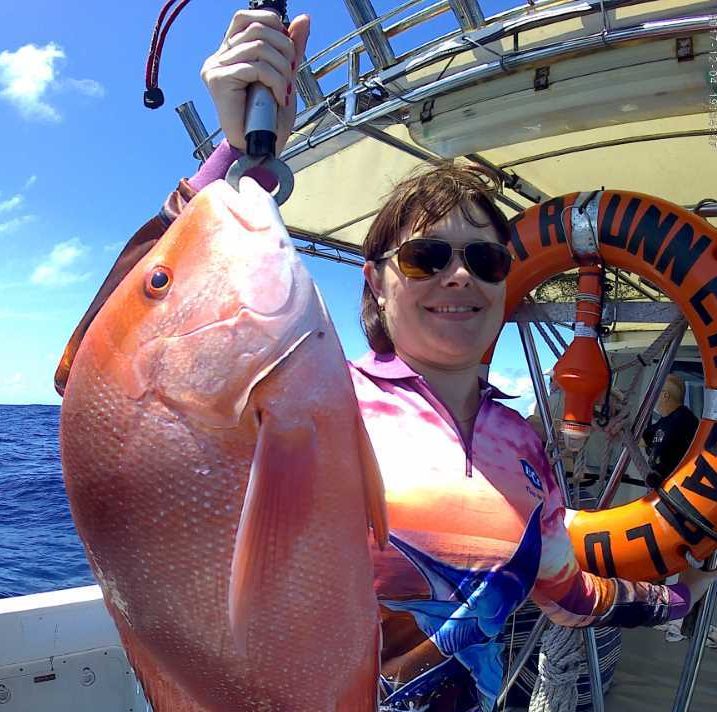 Linda was very happy with her first legal Red Emperor