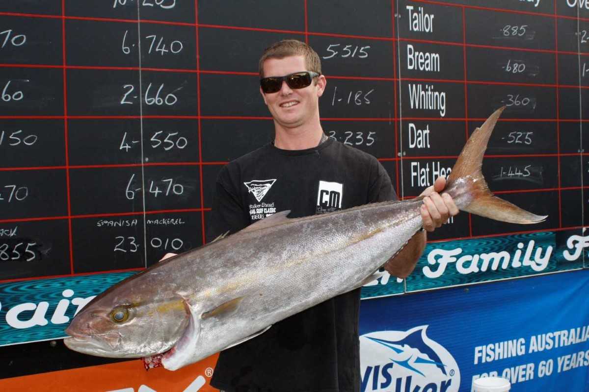 Byron Rush shows off his big fish at a previous Classic - what is more fun? Watching the catches weighed or the final drawdow