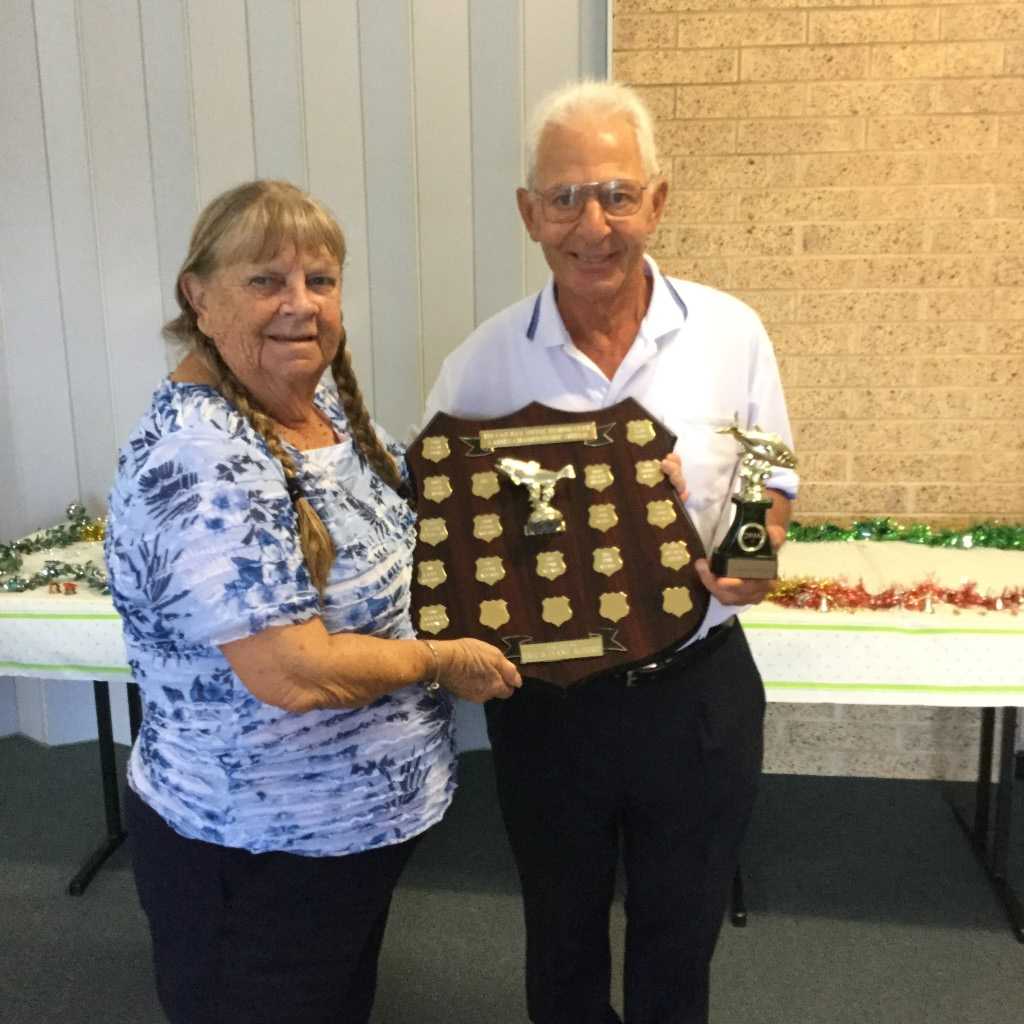 Larraine Goodwin was presented the Neil Finney Trophy for most outstanding member by President Jim George