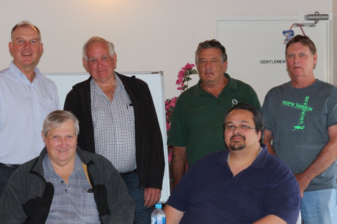 Meeting at Tin Can Bay to discuss the devastating reforms proposed are back row Shadow Minister for Agricultural Industry Development and Fisheries and Forestry, Tony Perrett MP, with Directors of QSIA Kevin Reibel, David Swindells, Keith Harris (president)  front row Tony Reisenweber, Eric Perez (CEO)