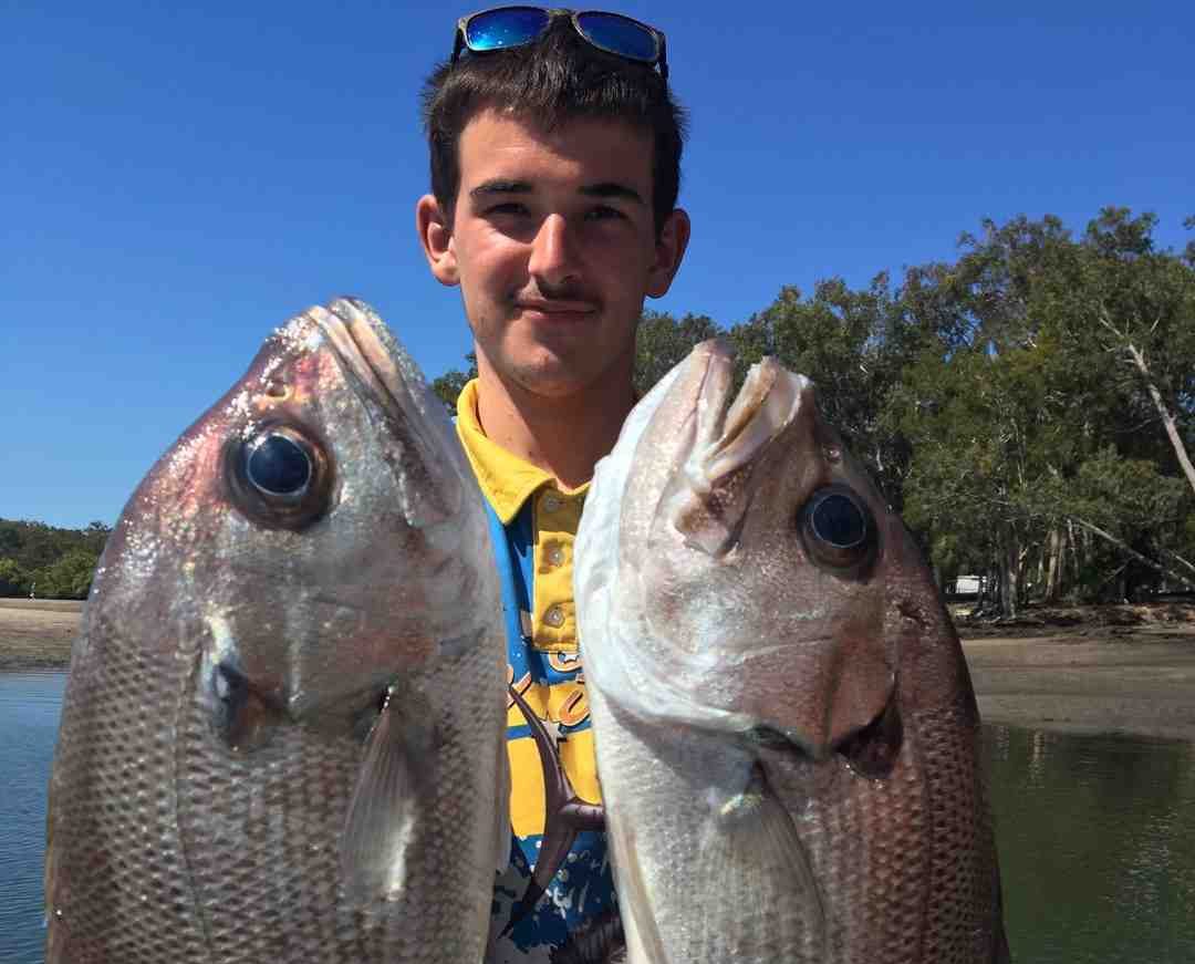 Plenty of quality Pearl Perch have been common lately on Baitrunner: Jackson with a nice pair