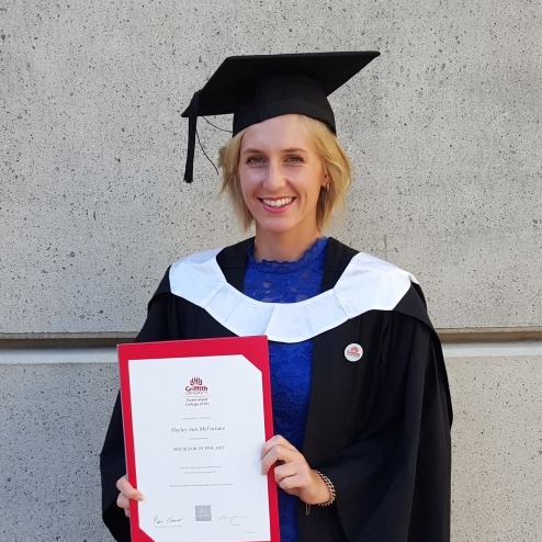 Hayley McFarlane at her graduation ceremony
