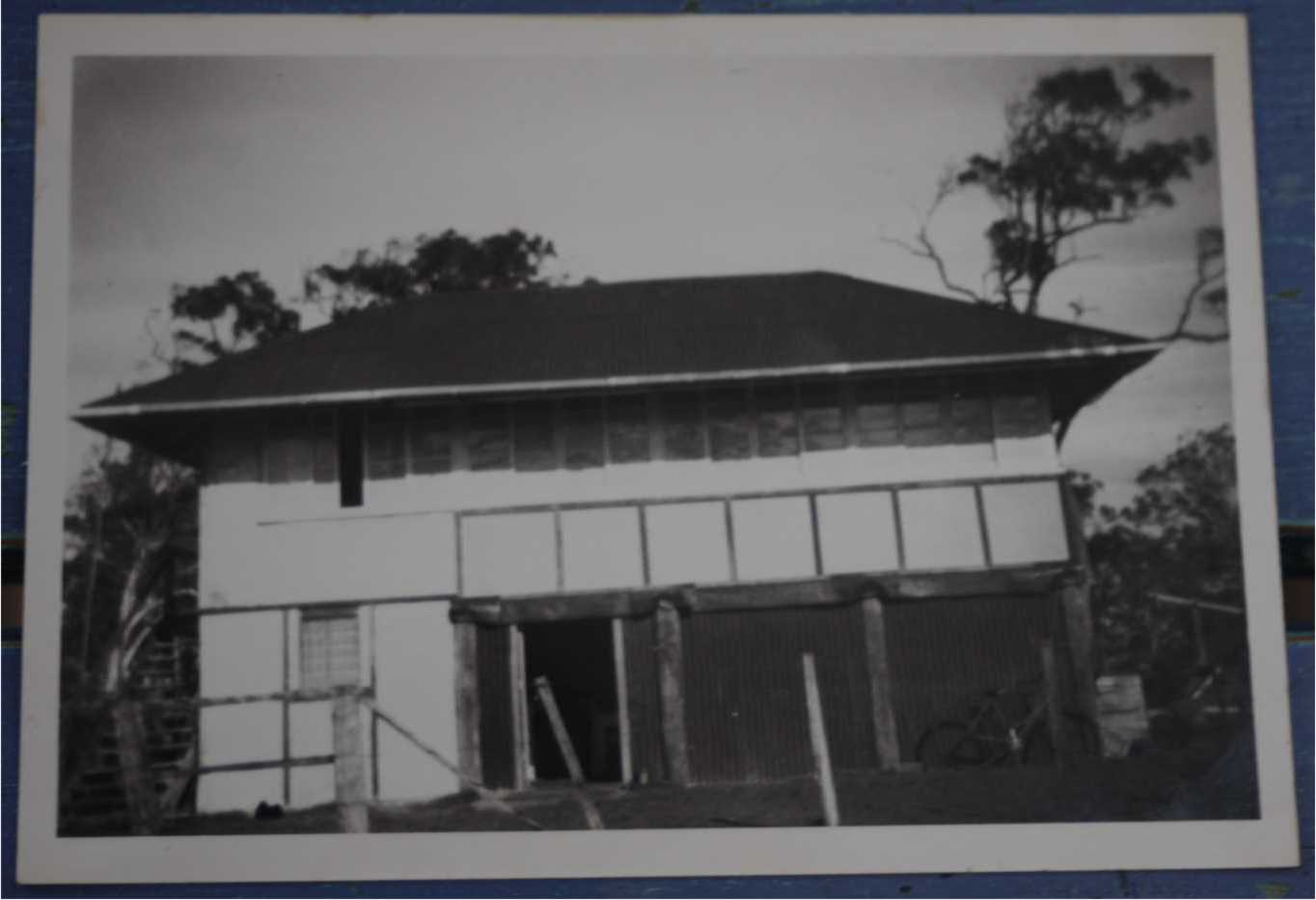 The original Wallu State School building after its removal to Bream Street, in 1937