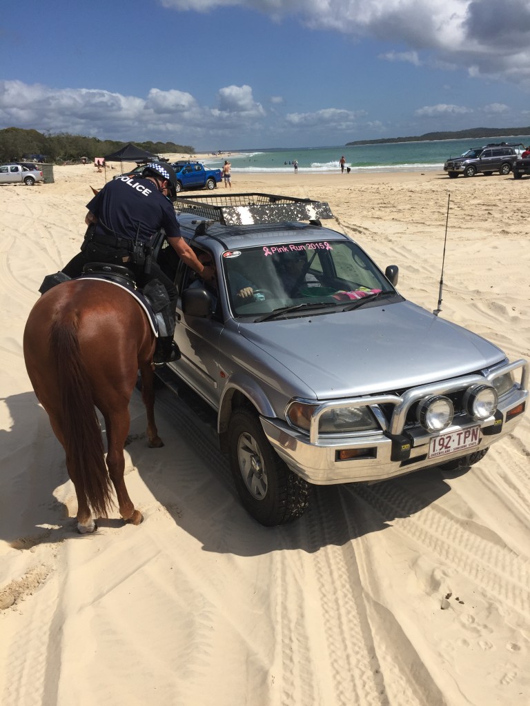 Mounted Officers performed RBTs from horse back.