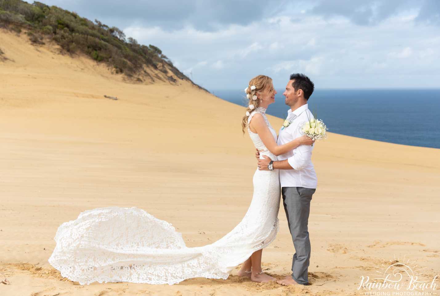Congratulations Mr and Mrs Platt! Image Rainbow Beach Wedding Photography