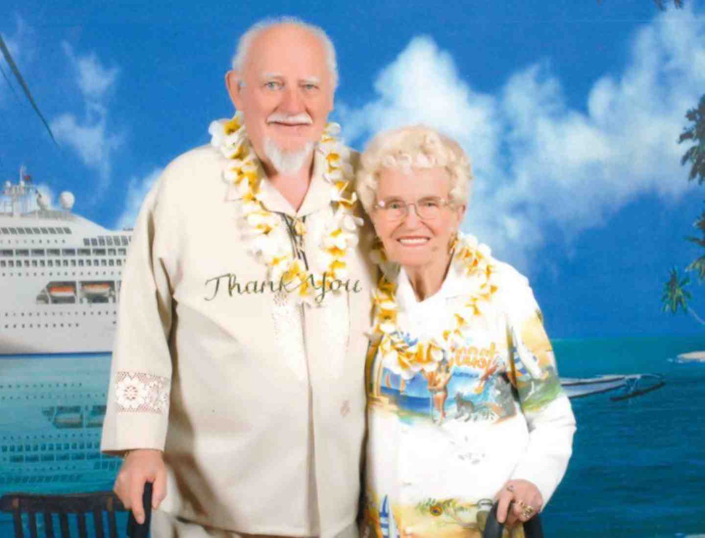Two of Tin Can Bay’s pioneers, Ned and Kate Kelly on one of the many cruises they both enjoyed