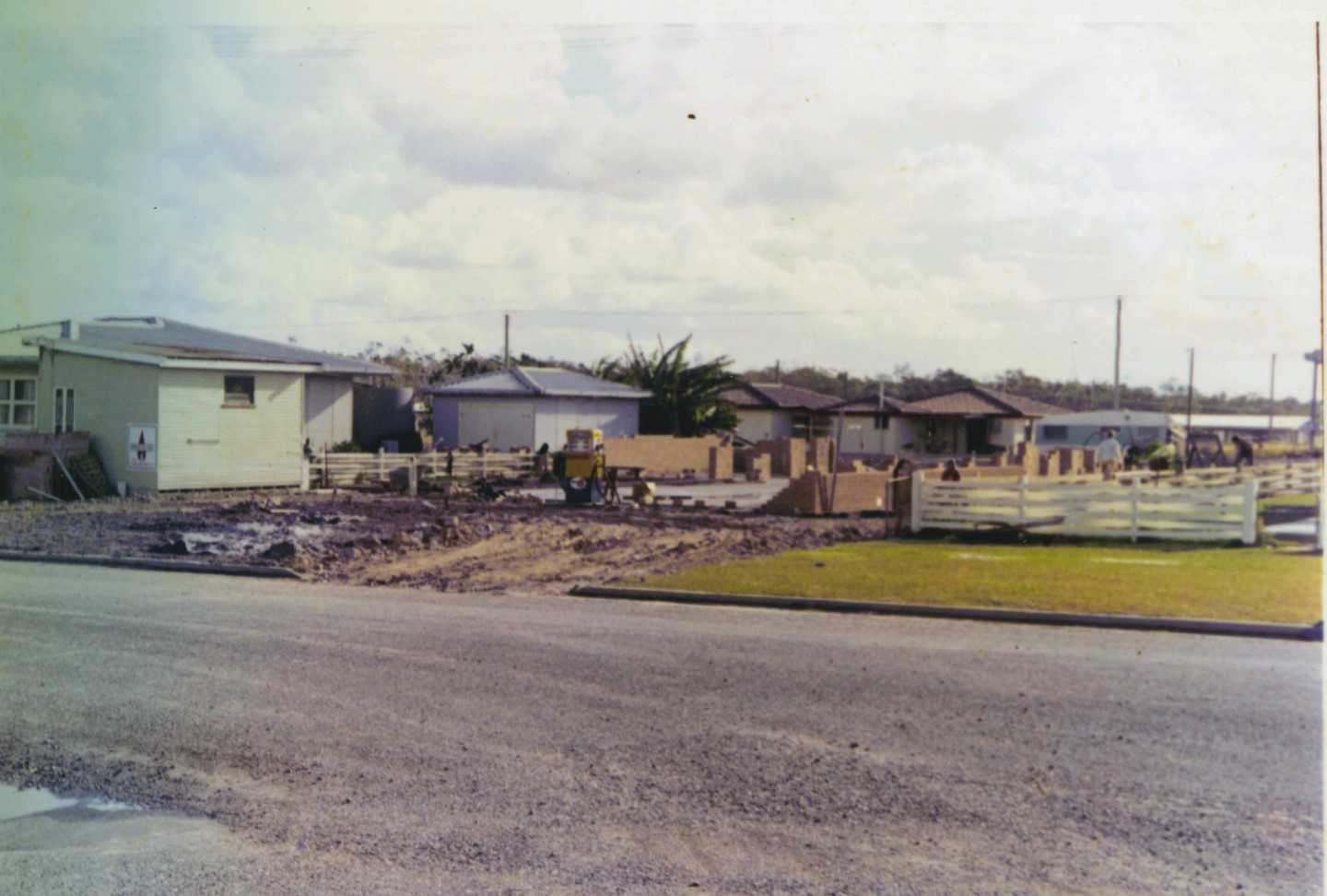 Ivan Udovic’s Rainbow Beach Store is built, the old store on his block moved from park can be seen on left