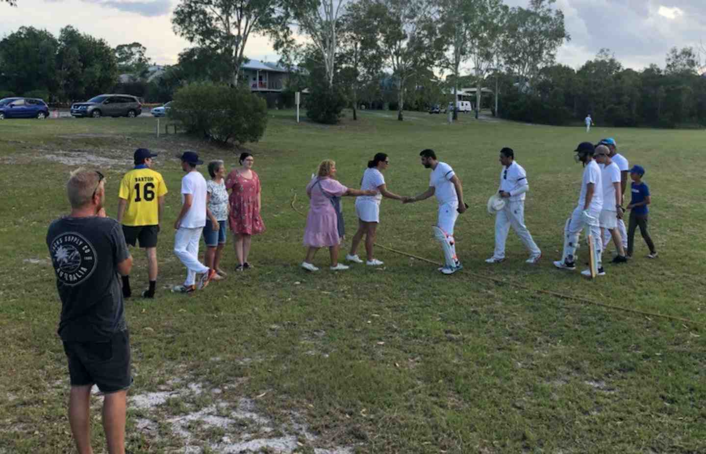 Lionel McBride Cricket - The family congratulate the winning team.