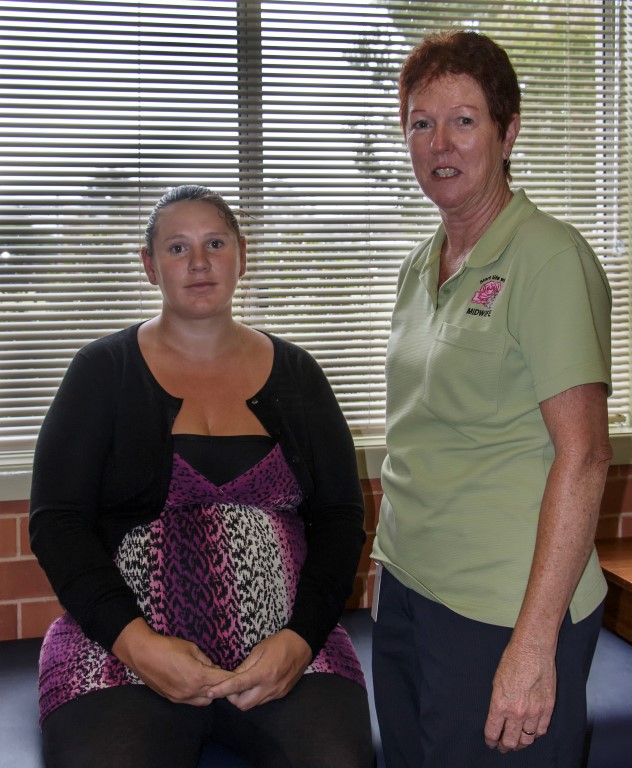 Natasha Atta-Singh really appreciates the service that midwife, Janet Coll, and her team provides Julie Hartwig Photography