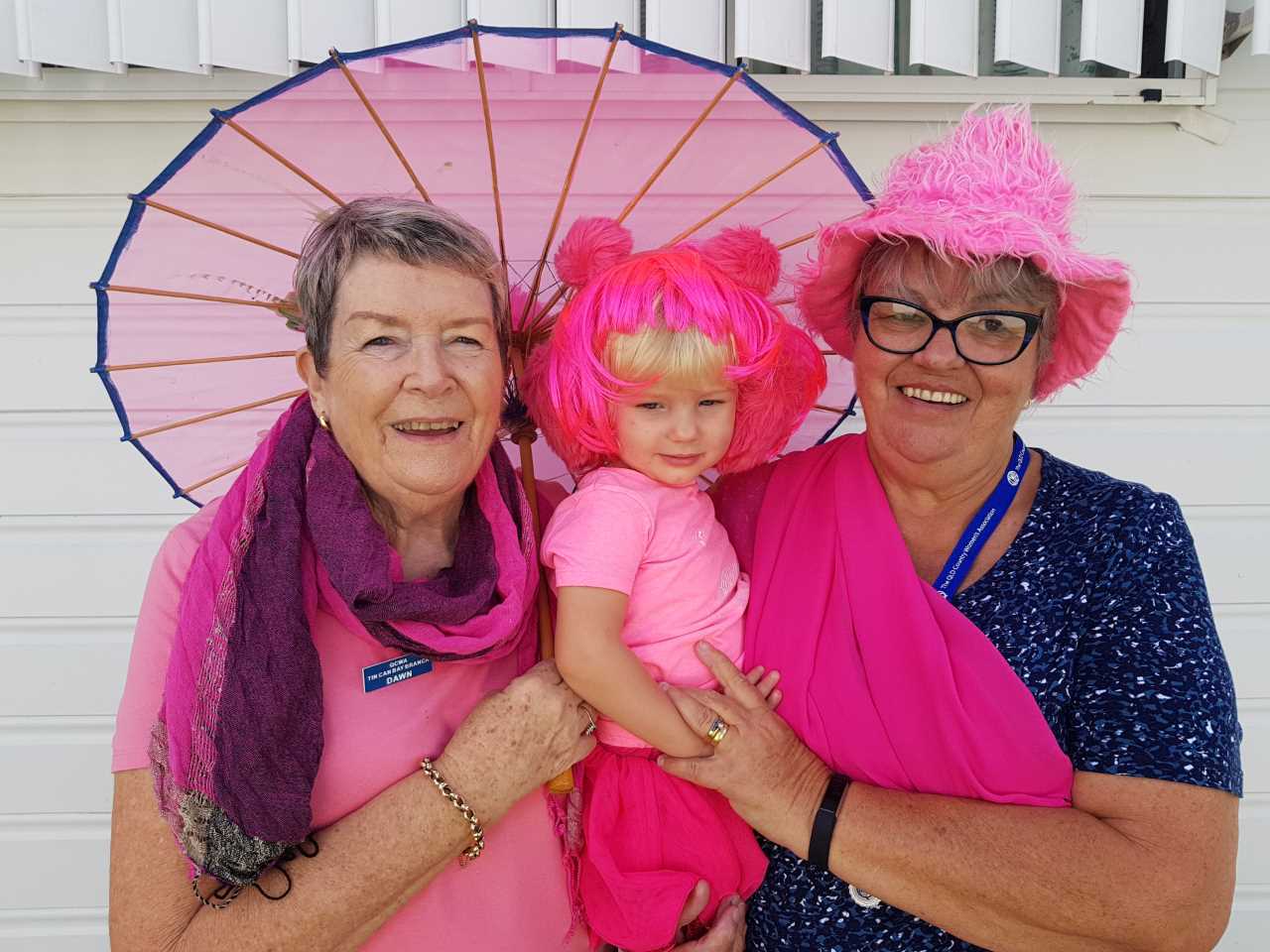 Dawn and Wendy from the Tin Can Bay QCWA Branch are getting in the pink spirit for the 2019 TCB MDC!