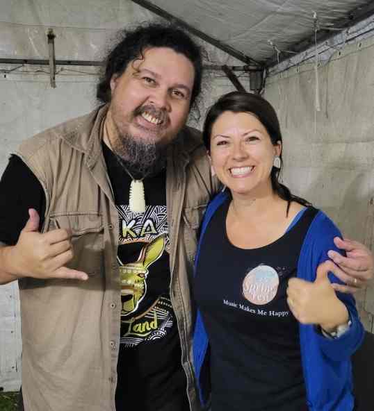 Stu with Elisa Seul at last year’s Rainbow Beach Spring Fest