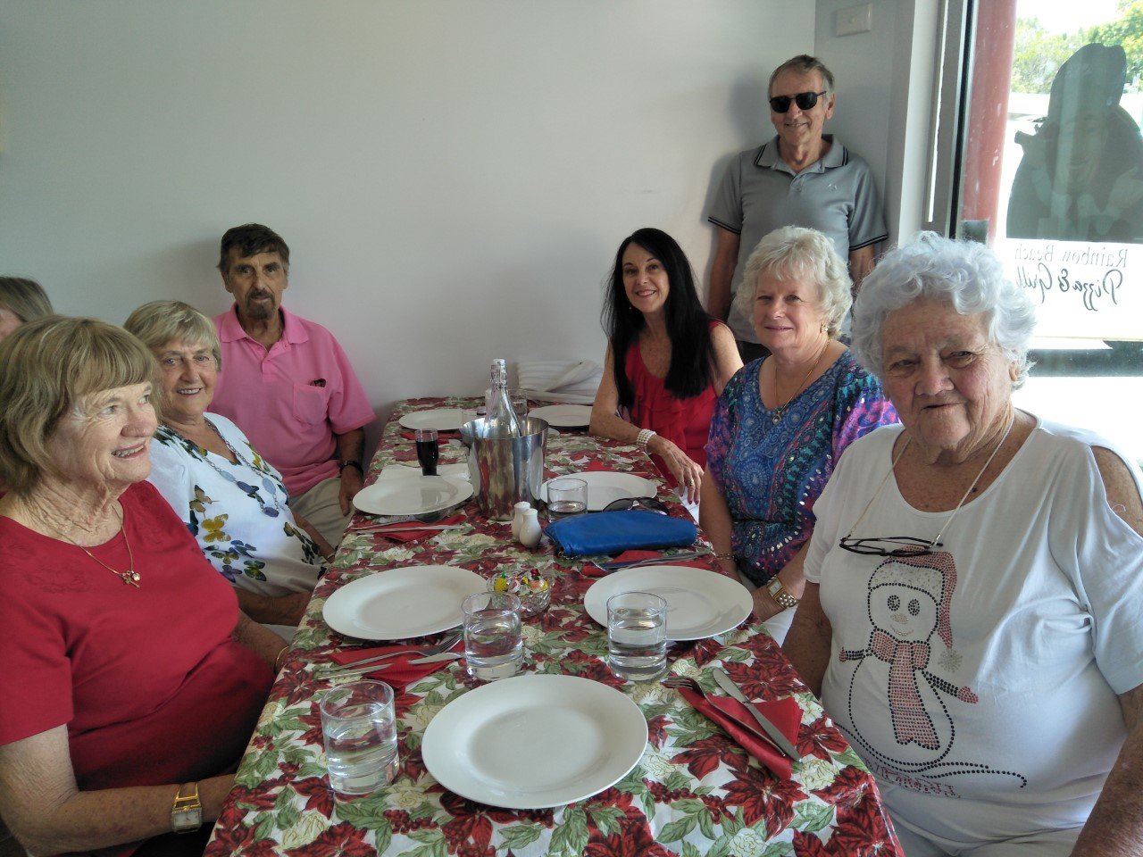 Over 60's - Left: Margaret Beaufoy, Barbara Cannon, Keith Sykes. Front right: Margaret Cudahy, Pam Russell, Sandra Sykes, Ray
