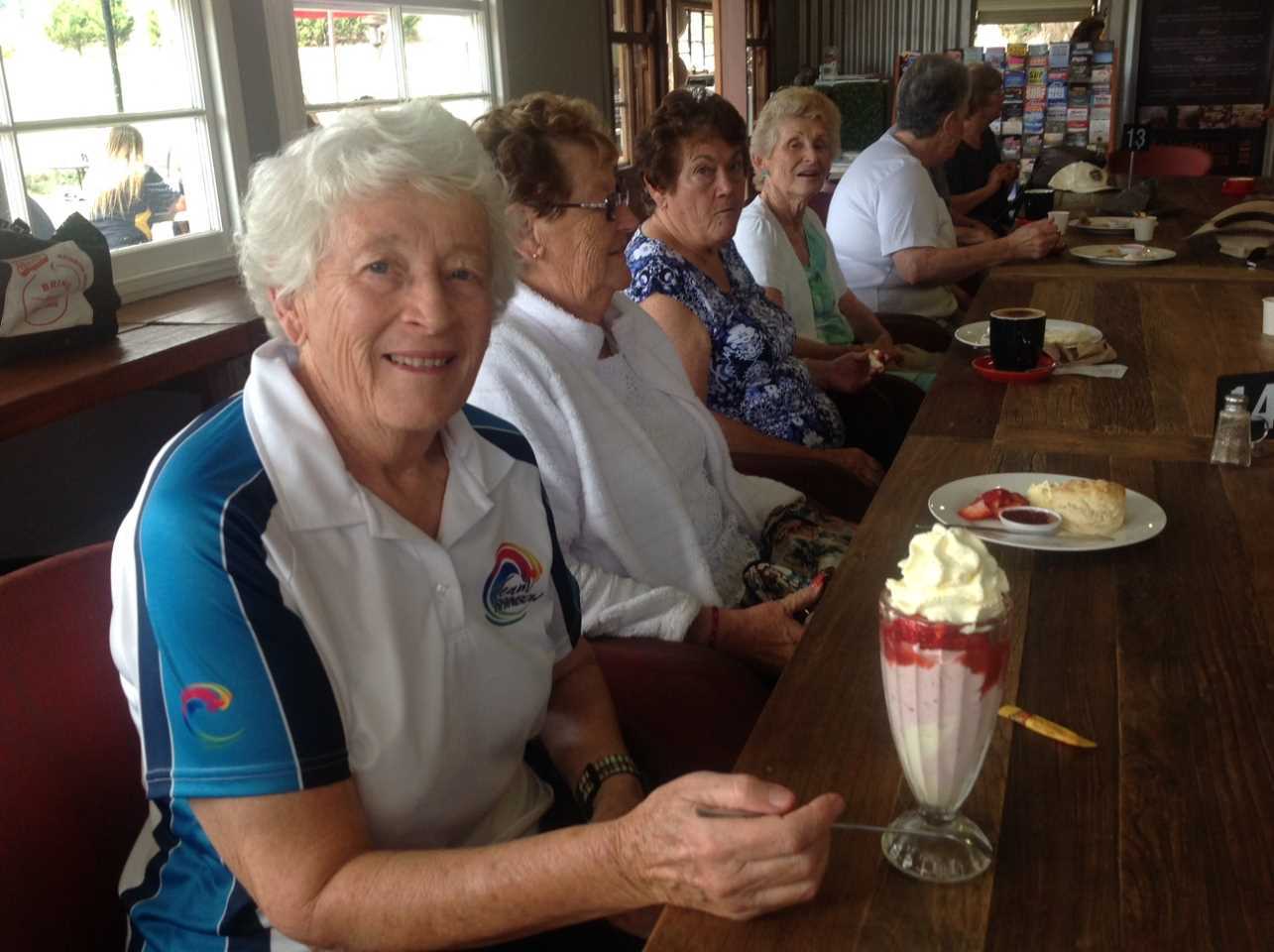 Over 60s eat strawberries