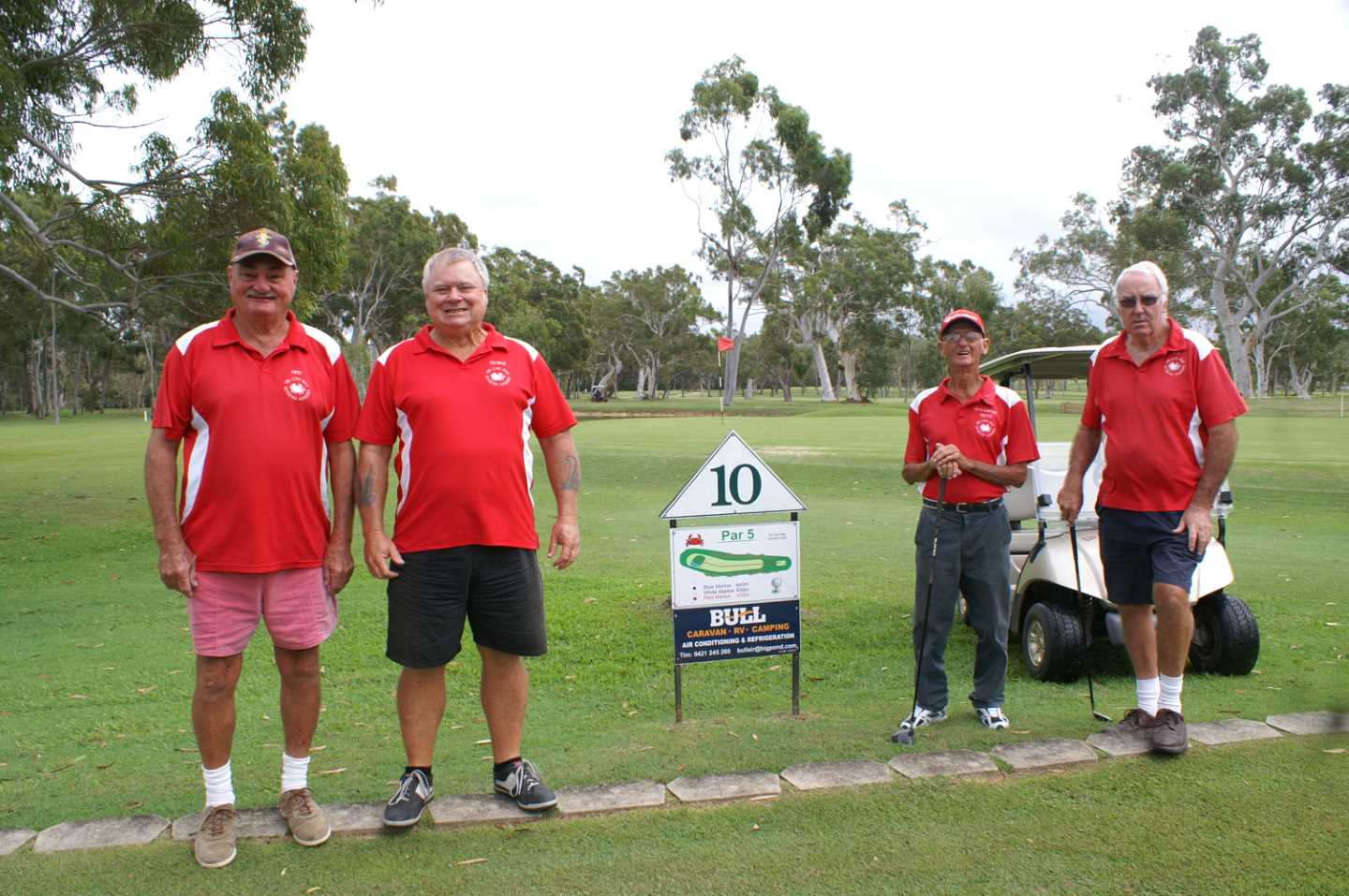 Four golfers that will be playing in the tournament: Peter Fife, George Oxton, Gregory Tritton (Vets Captain and event organi