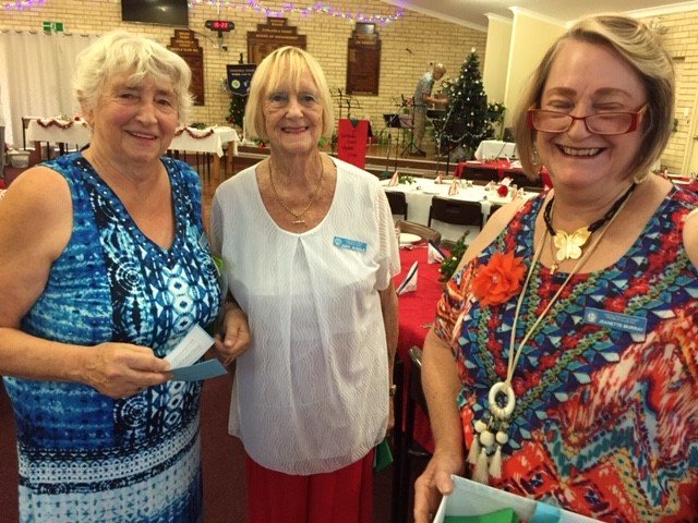 President Jo Said, Judy Kiddle and Jeanette Murray at the Probus Christmas Lunch
