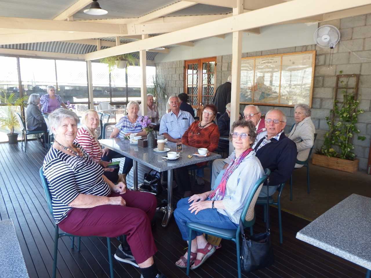 Gathered together ready for our tour: Katrina Van den Brenk, Judy Kiddle, Jo Said, Daryl Christie, Ann Christie, Arthur Leggo