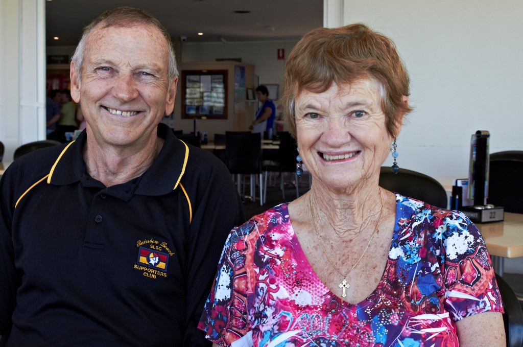 Ray and Margaret at our coffee morning, sharing tales of their recent world cruise