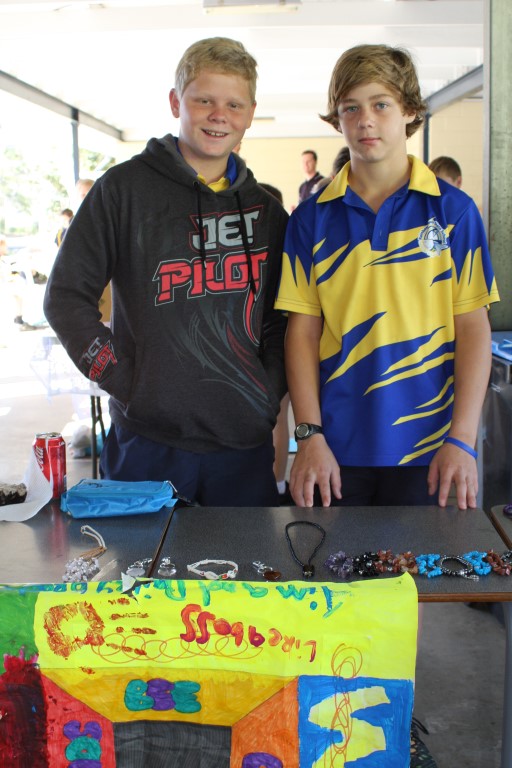 Tim and Bailey raked in the most funds with their "Kool Keyrings" and jewellery